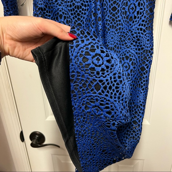 Navy lace body-con dress size S - Picture 5 of 5